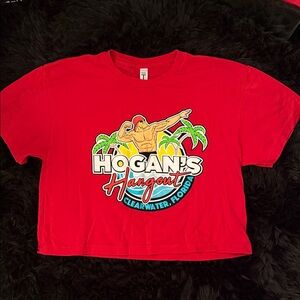 Red Hulk Hogan's Clearwater, FL Hangout Graphic Crop T-Shirt